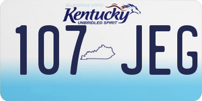 KY license plate 107JEG