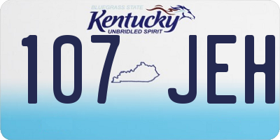 KY license plate 107JEH