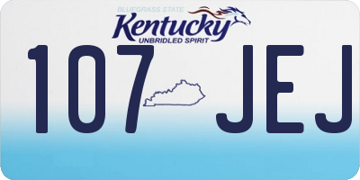 KY license plate 107JEJ