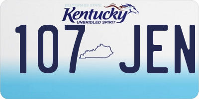 KY license plate 107JEN
