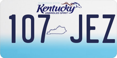 KY license plate 107JEZ