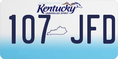 KY license plate 107JFD