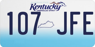 KY license plate 107JFE