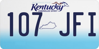 KY license plate 107JFI