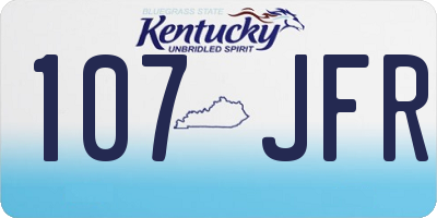 KY license plate 107JFR