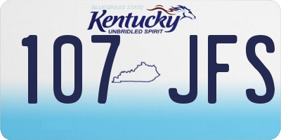 KY license plate 107JFS