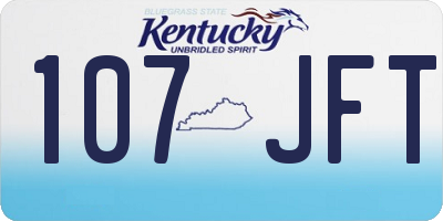 KY license plate 107JFT