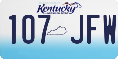KY license plate 107JFW