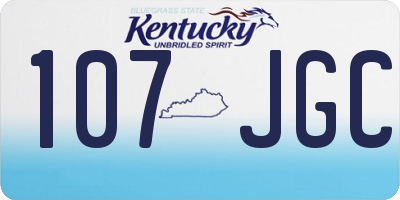KY license plate 107JGC
