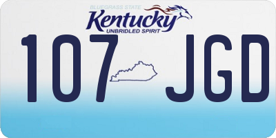 KY license plate 107JGD