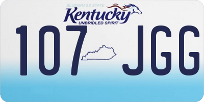 KY license plate 107JGG