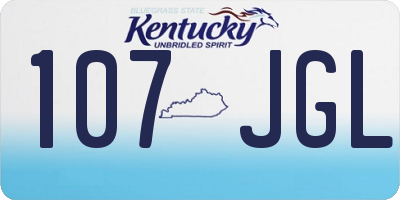 KY license plate 107JGL