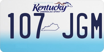 KY license plate 107JGM