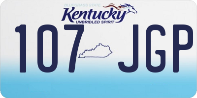 KY license plate 107JGP