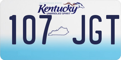 KY license plate 107JGT