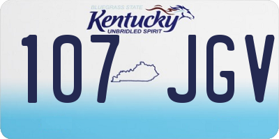 KY license plate 107JGV