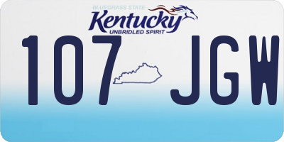 KY license plate 107JGW