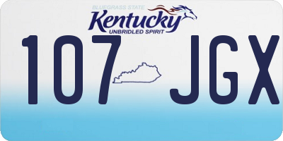 KY license plate 107JGX