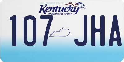 KY license plate 107JHA