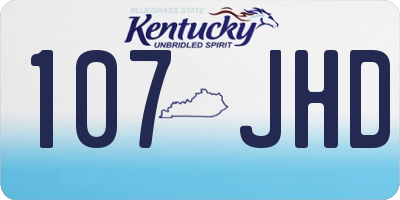 KY license plate 107JHD