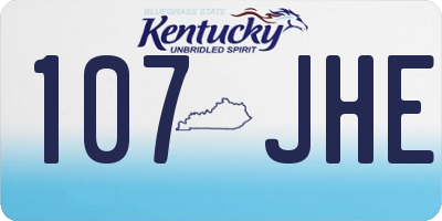 KY license plate 107JHE