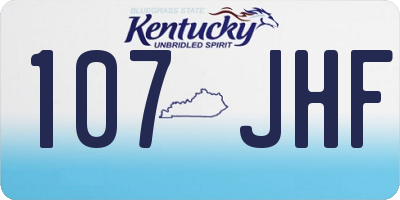 KY license plate 107JHF
