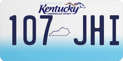 KY license plate 107JHI