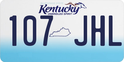 KY license plate 107JHL