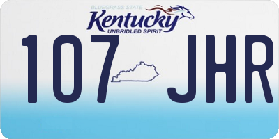 KY license plate 107JHR