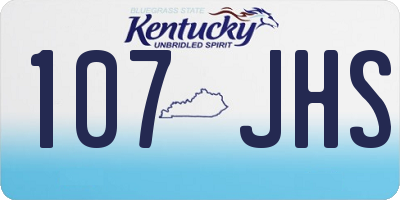 KY license plate 107JHS
