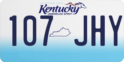 KY license plate 107JHY