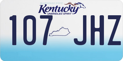 KY license plate 107JHZ