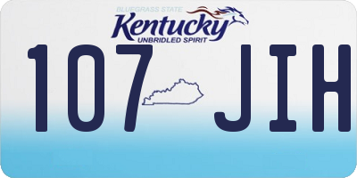 KY license plate 107JIH