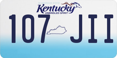 KY license plate 107JII