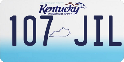 KY license plate 107JIL
