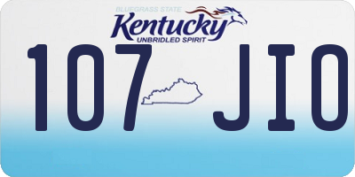 KY license plate 107JIO
