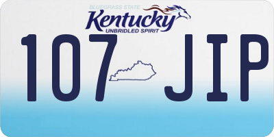 KY license plate 107JIP