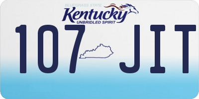 KY license plate 107JIT