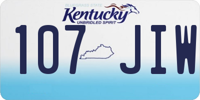 KY license plate 107JIW
