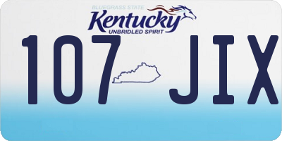 KY license plate 107JIX