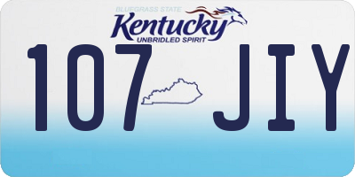 KY license plate 107JIY