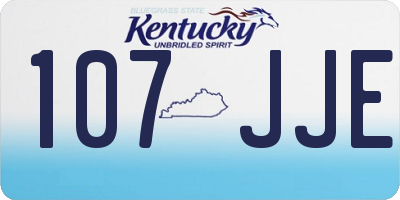 KY license plate 107JJE