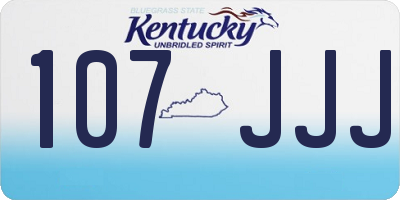 KY license plate 107JJJ