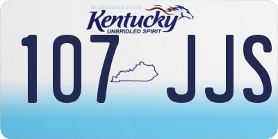 KY license plate 107JJS