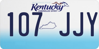 KY license plate 107JJY