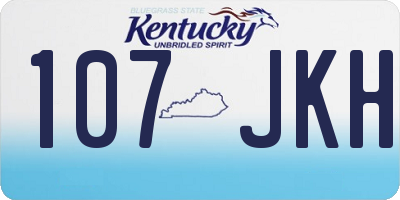 KY license plate 107JKH