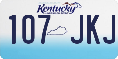 KY license plate 107JKJ
