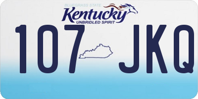 KY license plate 107JKQ