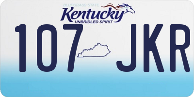 KY license plate 107JKR