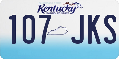 KY license plate 107JKS